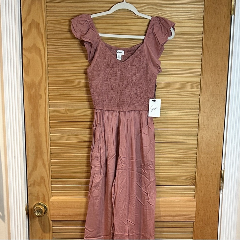 Pink Ruffled Jumpsuit - Picture 1 of 6